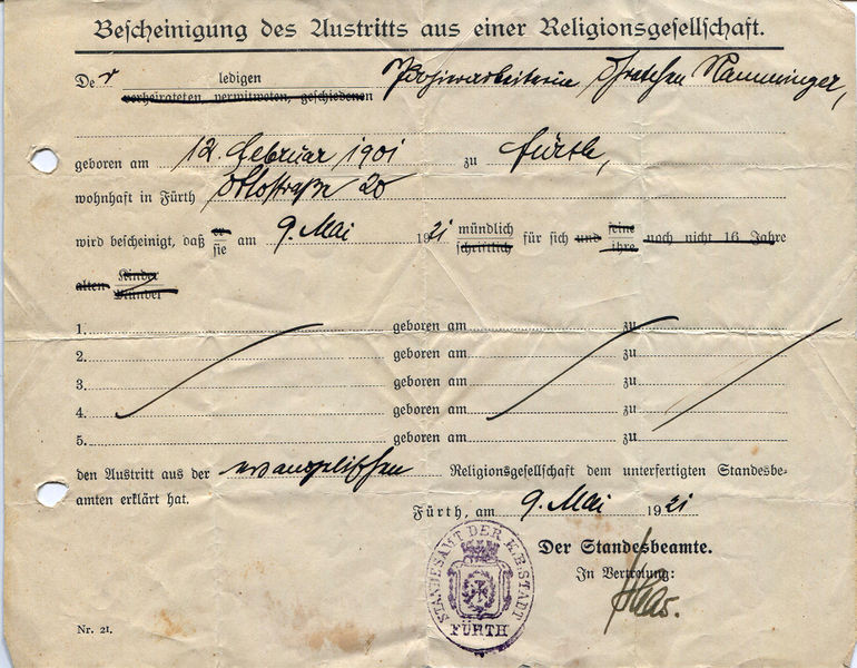 Datei:Kirchenaustritt 1921.jpg