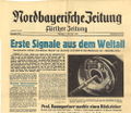 Kopf der Nordbayerischen Zeitung, 1957 <span class="smw-highlighter" data-type="8" data-state="inline" data-title="Hinweis" title="Urheber: Nordbayerische ZeitungLizenz: CC BY-SA 3.0"><span class="smwtticon note"></span><span class="smwttcontent">Urheber: <!--LINK'" 0:31--><br><br>Lizenz: CC BY-SA 3.0</span></span>