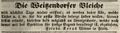 Zeitungsanzeige der Witwe des Buchhändlers <a class="mw-selflink selflink">Friedrich Korn</a>, März 1843 <span class="smw-highlighter" data-type="8" data-state="inline" data-title="Hinweis" title="Lizenz: NoC-NC 1.0"><span class="smwtticon note"></span><span class="smwttcontent">Lizenz: NoC-NC 1.0</span></span>