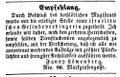 Fanny Löwenberg israelitische Gesindeverdingerin, Fürther Tagblatt 12. März 1854 <span class="smw-highlighter" data-type="8" data-state="inline" data-title="Hinweis" title="Urheber: Fürther TagblattLizenz: NoC-NC 1.0"><span class="smwtticon note"></span><span class="smwttcontent">Urheber: <!--LINK'" 0:36--><br><br>Lizenz: NoC-NC 1.0</span></span>