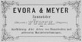 Werbeanzeige der Baumeister Evora & Meyer, 1886 <span class="smw-highlighter" data-type="8" data-state="inline" data-title="Hinweis" title="Lizenz: NoC-NC 1.0"><span class="smwtticon note"></span><span class="smwttcontent">Lizenz: NoC-NC 1.0</span></span>