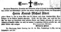 Todesanzeige Konrad Michael Fideri, Juli 1856 <span class="smw-highlighter" data-type="8" data-state="inline" data-title="Hinweis" title="Lizenz: NoC-NC 1.0"><span class="smwtticon note"></span><span class="smwttcontent">Lizenz: NoC-NC 1.0</span></span>