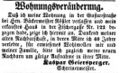 Zeitungsanzeige des Schreinermeisters Kaspar Geiersperger, dass er das Haus gekauft hat, August 1853 <span class="smw-highlighter" data-type="8" data-state="inline" data-title="Hinweis" title="Lizenz: NoC-NC 1.0"><span class="smwtticon note"></span><span class="smwttcontent">Lizenz: NoC-NC 1.0</span></span>