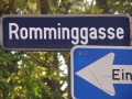 Straßenschild Romminggasse <span class="smw-highlighter" data-type="8" data-state="inline" data-title="Hinweis" title="Urheber: BaringelLizenz: CC BY-SA 3.0"><span class="smwtticon note"></span><span class="smwttcontent">Urheber: <!--LINK'" 2:1192--><br><br>Lizenz: CC BY-SA 3.0</span></span>