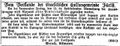 Einweihung mit Eintrittskarte, Fürther Abendzeitung 14. September 1865 <span class="smw-highlighter" data-type="8" data-state="inline" data-title="Hinweis" title="Urheber: Fürther AbendzeitungLizenz: CC BY-SA 3.0"><span class="smwtticon note"></span><span class="smwttcontent">Urheber: <!--LINK'" 0:92--><br><br>Lizenz: CC BY-SA 3.0</span></span>