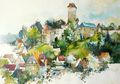 Günter Wich: Aquarell "Neuhaus a. d. Pegnitz". Signiert mit Wich78 d. J. <span class="smw-highlighter" data-type="8" data-state="inline" data-title="Hinweis" title="Urheber: Günter WichLizenz: copyright"><span class="smwtticon note"></span><span class="smwttcontent">Urheber: <!--LINK'" 0:22--><br><br>Lizenz: copyright</span></span>