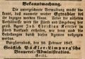 Zeitungsanzeige der <!--LINK'" 0:2-->, Februar 1847 <span class="smw-highlighter" data-type="8" data-state="inline" data-title="Hinweis" title="Lizenz: Out of copyright - non commercial re-use"><span class="smwtticon note"></span><span class="smwttcontent">Lizenz: Out of copyright - non commercial re-use</span></span>