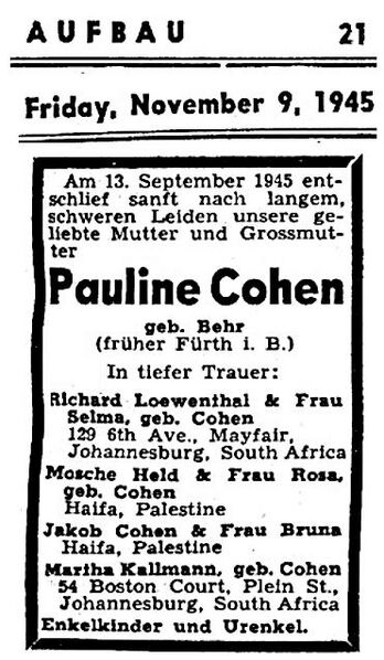 Datei:Todesanzeige Pauline Cohen.jpeg