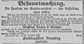 Ausschreibung der Stadtbaumeisterstelle in Straubing, Neueste Nachrichten vom 29. Jan. 1876 <span class="smw-highlighter" data-type="8" data-state="inline" data-title="Hinweis" title="Lizenz: NoC-NC 1.0"><span class="smwtticon note"></span><span class="smwttcontent">Lizenz: NoC-NC 1.0</span></span>