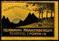 Historische Reklamemarke der Bronzefarben-Fabrik Hermann Krakenberger <span class="smw-highlighter" data-type="8" data-state="inline" data-title="Hinweis" title="Urheber: unbekanntLizenz: CC BY-SA 4.0"><span class="smwtticon note"></span><span class="smwttcontent">Urheber: unbekannt<br>Lizenz: CC BY-SA 4.0</span></span>