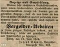 Zeitungsanzeige des Vergolders <!--LINK'" 0:41-->, Juni 1845 <span class="smw-highlighter" data-type="8" data-state="inline" data-title="Hinweis" title="Lizenz: NoC-NC 1.0"><span class="smwtticon note"></span><span class="smwttcontent">Lizenz: NoC-NC 1.0</span></span>