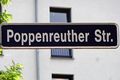 Straßenschild Poppenreuther Straße <span class="smw-highlighter" data-type="8" data-state="inline" data-title="Hinweis" title="Urheber: Norbert PietschLizenz: CC BY-SA 3.0"><span class="smwtticon note"></span><span class="smwttcontent">Urheber: Norbert Pietsch<br><br>Lizenz: CC BY-SA 3.0</span></span>