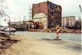 Beginn der Abrissarbeiten für die geplante U-Bahnhaltestelle Stadthalle, März 1995 <span class="smw-highlighter" data-type="8" data-state="inline" data-title="Hinweis" title="Urheber: Klaus-Peter SchaackLizenz: CC BY-SA 4.0"><span class="smwtticon note"></span><span class="smwttcontent">Urheber: <!--LINK'" 0:20--><br><br>Lizenz: CC BY-SA 4.0</span></span>