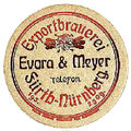 Bierdeckel der <a class="mw-selflink selflink">Brauerei Evora & Meyer</a>. <span class="smw-highlighter" data-type="8" data-state="inline" data-title="Hinweis" title="Lizenz: CC BY-SA 3.0"><span class="smwtticon note"></span><span class="smwttcontent">Lizenz: CC BY-SA 3.0</span></span>