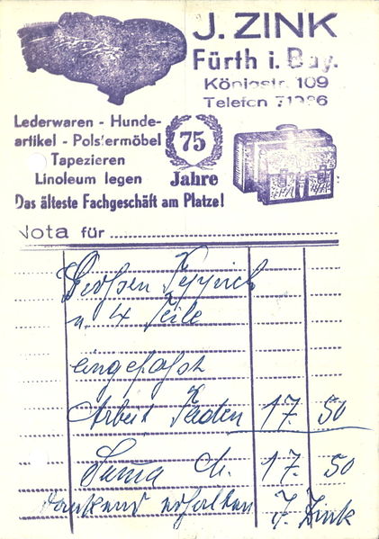 Datei:Rechnung Sattlerei Zink.jpg