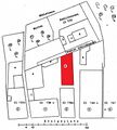 Lageplan der ehemaligen Gebäude Königsplatz 2 - 5, der Standort der Schneior-Schul ist rot markiert <span class="smw-highlighter" data-type="8" data-state="inline" data-title="Hinweis" title="Urheber: Gottlieb WunschelLizenz: CC BY-SA 3.0"><span class="smwtticon note"></span><span class="smwttcontent">Urheber: <!--LINK'" 0:41--><br>Lizenz: CC BY-SA 3.0</span></span>