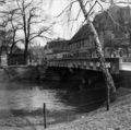 Sauweiherbrücke bei Hochwasser, 1937 <span class="smw-highlighter" data-type="8" data-state="inline" data-title="Hinweis" title="Lizenz: CC BY-SA 3.0"><span class="smwtticon note"></span><span class="smwttcontent">Lizenz: CC BY-SA 3.0</span></span>