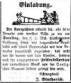 Zeitungsanzeige von J. Blutharsch, Mai 1857 <span class="smw-highlighter" data-type="8" data-state="inline" data-title="Hinweis" title="Lizenz: NoC-NC 1.0"><span class="smwtticon note"></span><span class="smwttcontent">Lizenz: NoC-NC 1.0</span></span>
