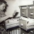 "Datenbank" der gestohlenen Fahrräder im Jahr 1953 <span class="smw-highlighter" data-type="8" data-state="inline" data-title="Hinweis" title="Urheber: Fritz WolkenstörferLizenz: Bildlizenz-Stadtarchiv"><span class="smwtticon note"></span><span class="smwttcontent">Urheber: <!--LINK'" 0:4--><br><br>Lizenz: Bildlizenz-Stadtarchiv</span></span>