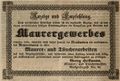 Zeitungsannonce des Maurer- und Tünchermeisters <!--LINK'" 0:21-->, Oktober 1845 <span class="smw-highlighter" data-type="8" data-state="inline" data-title="Hinweis" title="Lizenz: NoC-NC 1.0"><span class="smwtticon note"></span><span class="smwttcontent">Lizenz: NoC-NC 1.0</span></span>