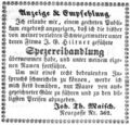 Zeitungsanzeige des Spezereihändlers Joh. Thomas Maisch, November 1853 <span class="smw-highlighter" data-type="8" data-state="inline" data-title="Hinweis" title="Lizenz: NoC-NC 1.0"><span class="smwtticon note"></span><span class="smwttcontent">Lizenz: NoC-NC 1.0</span></span>