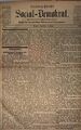 Titelblatt der Tageszeitung "Nürnberg-Fürther Social-Demokrat" vom 4. Januar 1877 <span class="smw-highlighter" data-type="8" data-state="inline" data-title="Hinweis" title="Lizenz: NoC-NC 1.0"><span class="smwtticon note"></span><span class="smwttcontent">Lizenz: NoC-NC 1.0</span></span>