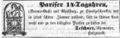 Zeitungsanzeige des Uhrmachers <!--LINK'" 0:40-->, Februar 1856 <span class="smw-highlighter" data-type="8" data-state="inline" data-title="Hinweis" title="Lizenz: NoC-NC 1.0"><span class="smwtticon note"></span><span class="smwttcontent">Lizenz: NoC-NC 1.0</span></span>