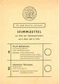 Stimmzettel Oberbürgermeisterwahl 1964 <span class="smw-highlighter" data-type="8" data-state="inline" data-title="Hinweis" title="Urheber: Stadt Fürth, Stadtplanungsamt / Abt. VermessungLizenz: CC BY-SA 3.0"><span class="smwtticon note"></span><span class="smwttcontent">Urheber: Stadt Fürth, Stadtplanungsamt / Abt. Vermessung<br>Lizenz: CC BY-SA 3.0</span></span>
