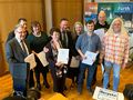 Ehrenbriefverleihung im Rathaus (v.l.n.r.): Bernd Jesussek, Thomas Cesal, Ulla Dürr, Gunda Eckardt, ... <span class="smw-highlighter" data-type="8" data-state="inline" data-title="Hinweis" title="Ehrenbriefverleihung im Rathaus (v.l.n.r.): Bernd Jesussek, Thomas Cesal, Ulla Dürr, Gunda Eckardt, OB Dr. Thomas Jung, Heidemarie Eichler-Schilling, Stefan Sichermann, Udo Schick, Udo Martin, Feb. 2020Urheber: Kamran SalimiLizenz: CC BY-SA 3.0"><span class="smwtticon note"></span><span class="smwttcontent">Ehrenbriefverleihung im Rathaus (v.l.n.r.): Bernd Jesussek, Thomas Cesal, Ulla Dürr, Gunda Eckardt, OB Dr. Thomas Jung, Heidemarie Eichler-Schilling, Stefan Sichermann, Udo Schick, Udo Martin, Feb. 2020<br>Urheber: <!--LINK'" 0:18--><br><br>Lizenz: CC BY-SA 3.0</span></span>