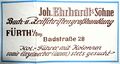 Werbeanzeige der Firma Johann Ehrhardt & Söhne, <!--LINK'" 0:87--> <span class="smw-highlighter" data-type="8" data-state="inline" data-title="Hinweis" title="Lizenz: CC BY-SA 3.0"><span class="smwtticon note"></span><span class="smwttcontent">Lizenz: CC BY-SA 3.0</span></span>
