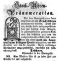 Zeitungsanzeige des Uhrmachers <!--LINK'" 0:50--> in der <!--LINK'" 0:51-->, Mai 1853 <span class="smw-highlighter" data-type="8" data-state="inline" data-title="Hinweis" title="Lizenz: NoC-NC 1.0"><span class="smwtticon note"></span><span class="smwttcontent">Lizenz: NoC-NC 1.0</span></span>